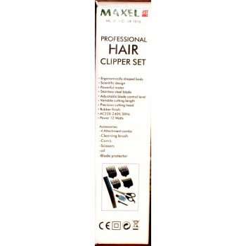 MAXEL PROFESSIONAL HAIR CLIPPER, MODEL NO: AK-1016 WITH FREE NAZAR SURAKSHA KAVACH WORTH RS.2199.00